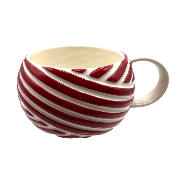 Starbucks 2013 Candy Cane Embossed Holiday Xmas Christmas Peppermint Cup Mug - Picture 2 of 4